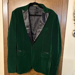 Men's Green Velvet Tuxedo Jacket Cloudstyle Blazer Sport Coat Dinner Prom